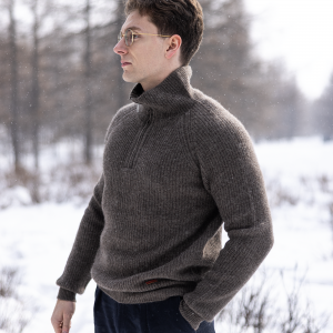 Shop a men’s 100% Mongolian yak wool half-zip cardigan with breathable warmth, soft comfort, and luxury insulation without heavy bulk.